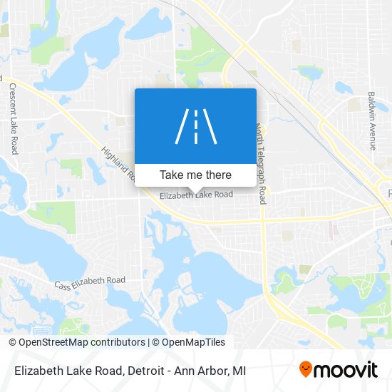 Elizabeth Lake Road map