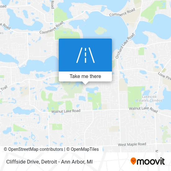 Cliffside Drive map