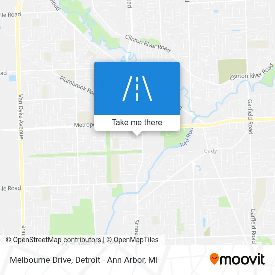 Melbourne Drive map