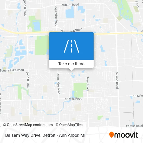 Balsam Way Drive map