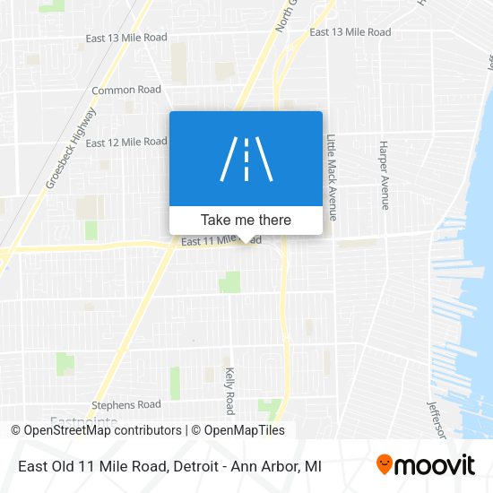 East Old 11 Mile Road map