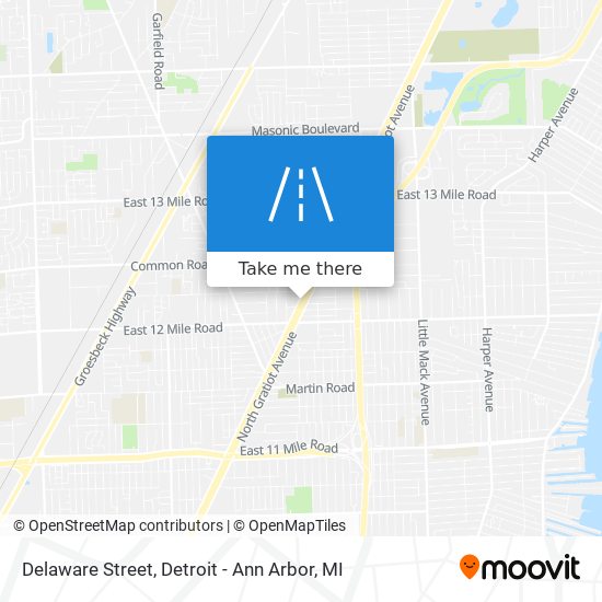 Delaware Street map