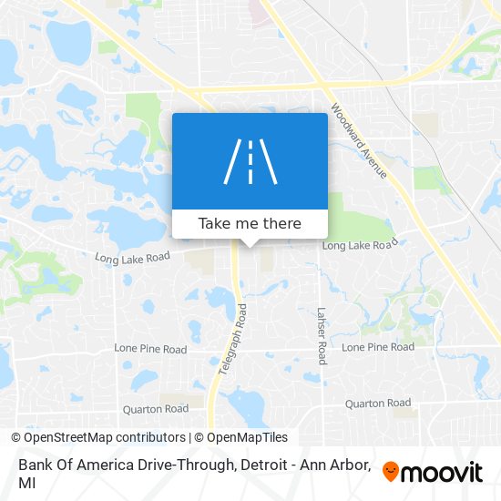Mapa de Bank Of America Drive-Through
