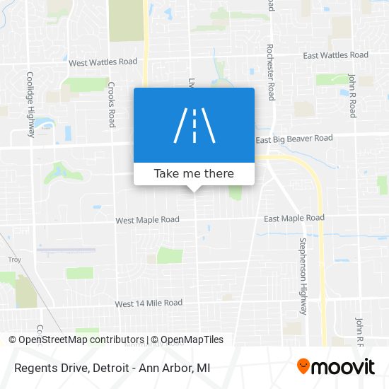 Regents Drive map