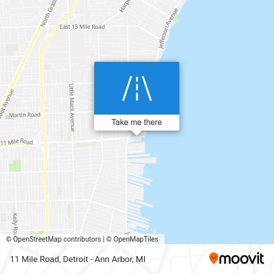 11 Mile Road map