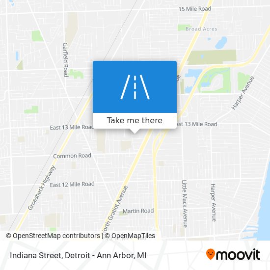 Indiana Street map