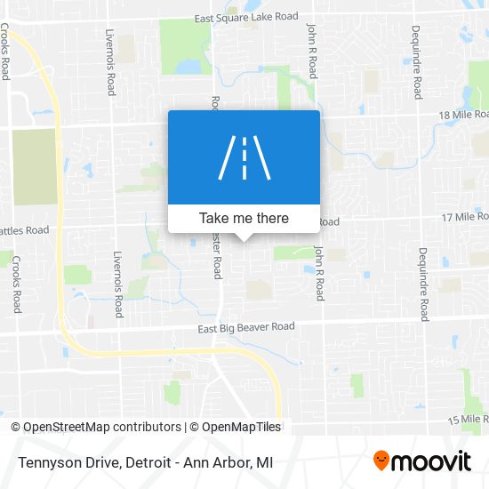 Tennyson Drive map