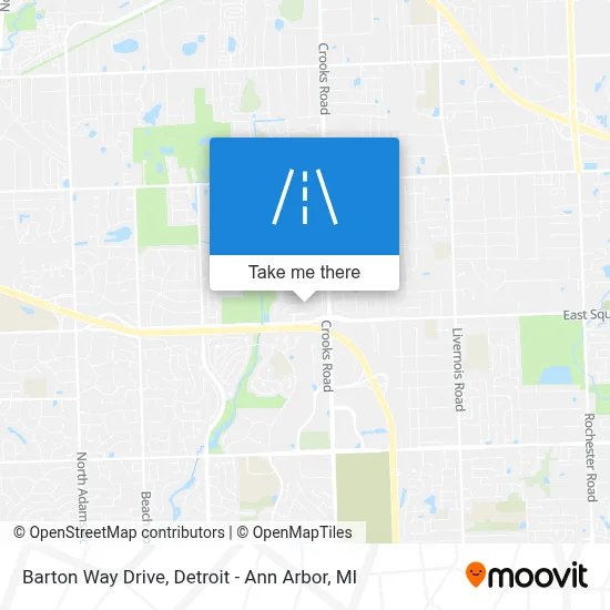 Barton Way Drive map