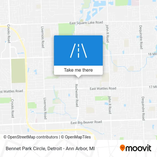 Bennet Park Circle map