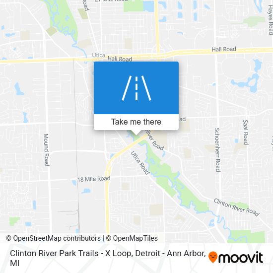 Clinton River Park Trails - X Loop map