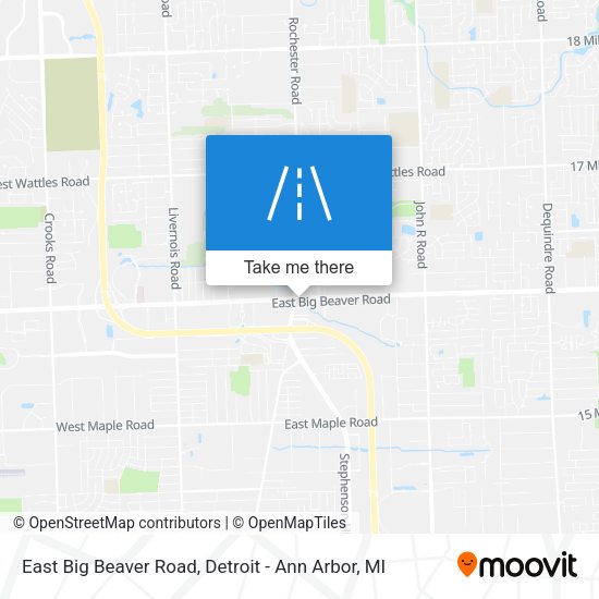 East Big Beaver Road map