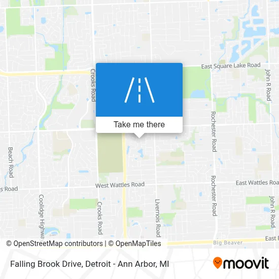 Falling Brook Drive map