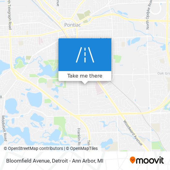 Bloomfield Avenue map