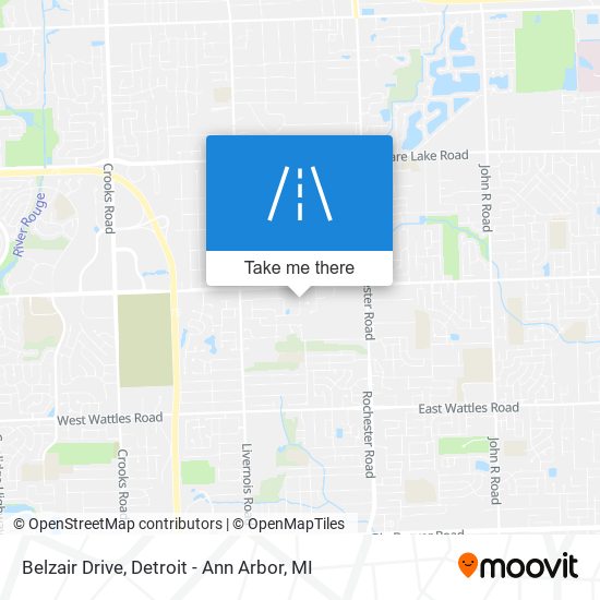 Belzair Drive map