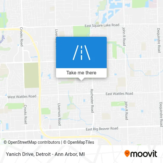 Yanich Drive map