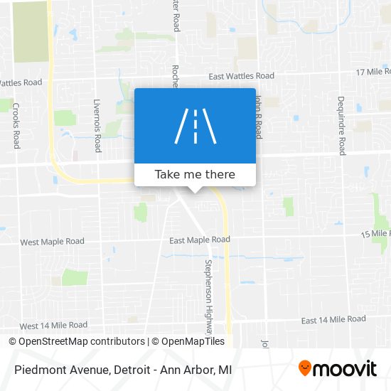 Piedmont Avenue map