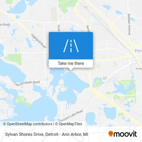 Sylvan Shores Drive map
