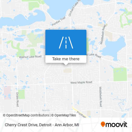 Cherry Crest Drive map