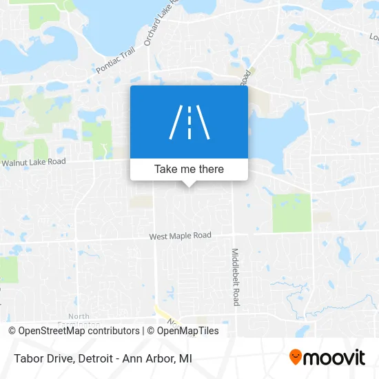 Tabor Drive map