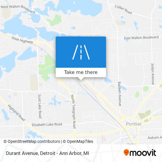 Durant Avenue map