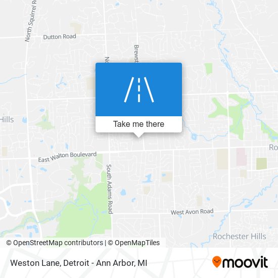 Weston Lane map