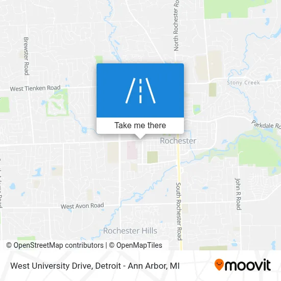 West University Drive map