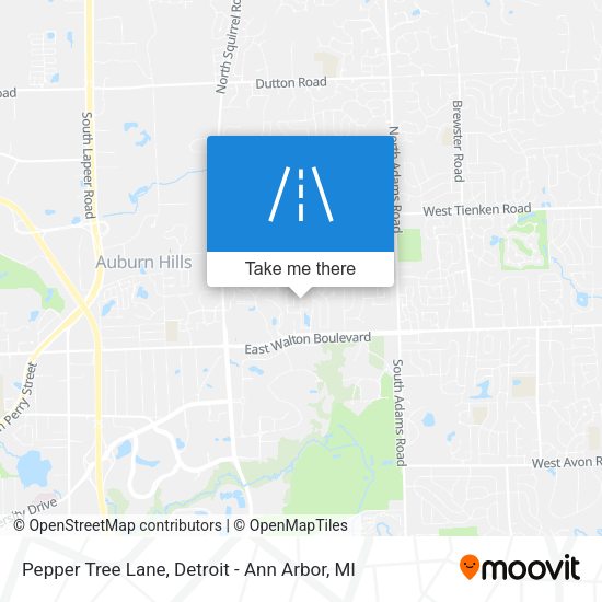 Mapa de Pepper Tree Lane