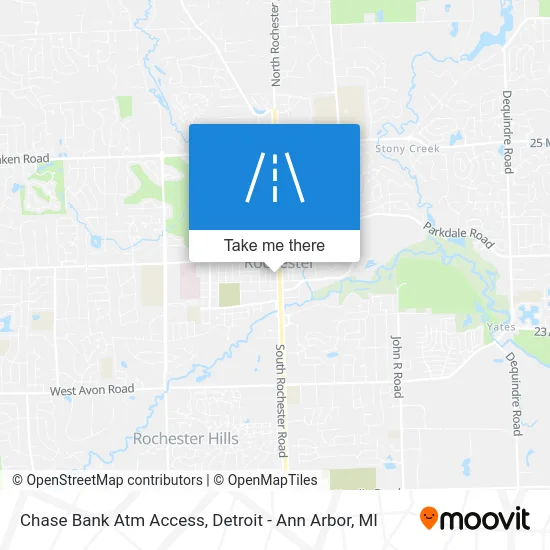 Chase Bank Atm Access map