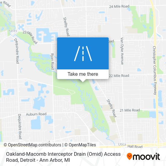 Mapa de Oakland-Macomb Interceptor Drain (Omid) Access Road