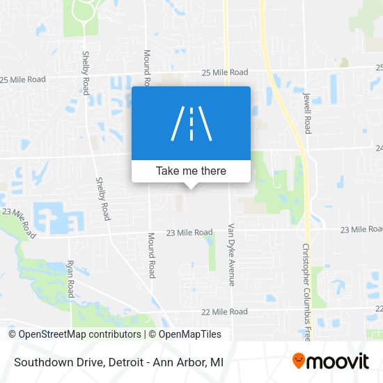 Mapa de Southdown Drive