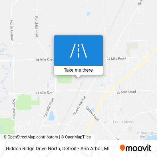 Hidden Ridge Drive North map