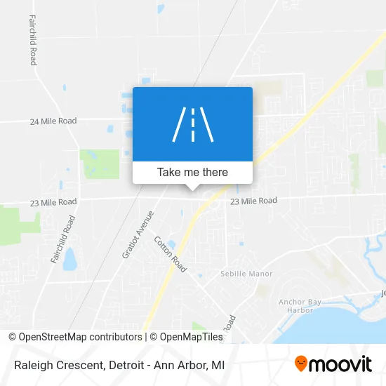 Raleigh Crescent map