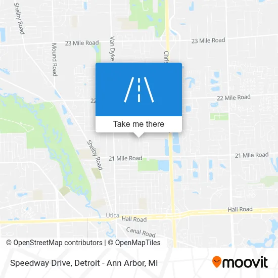 Speedway Drive map
