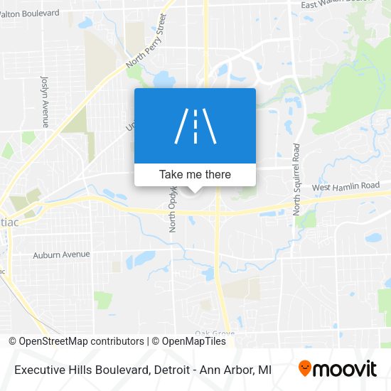 Executive Hills Boulevard map