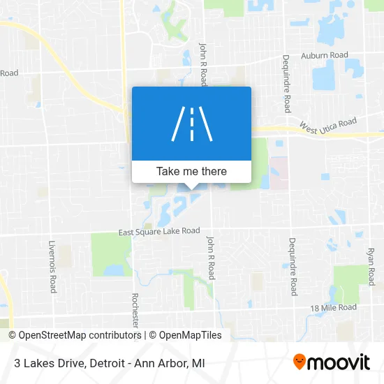 3 Lakes Drive map