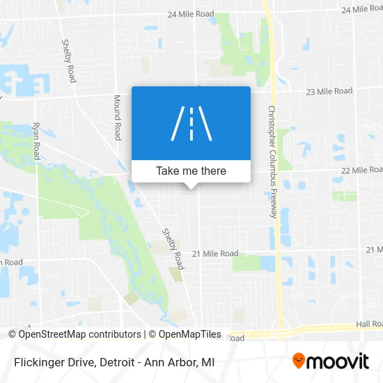 Flickinger Drive map