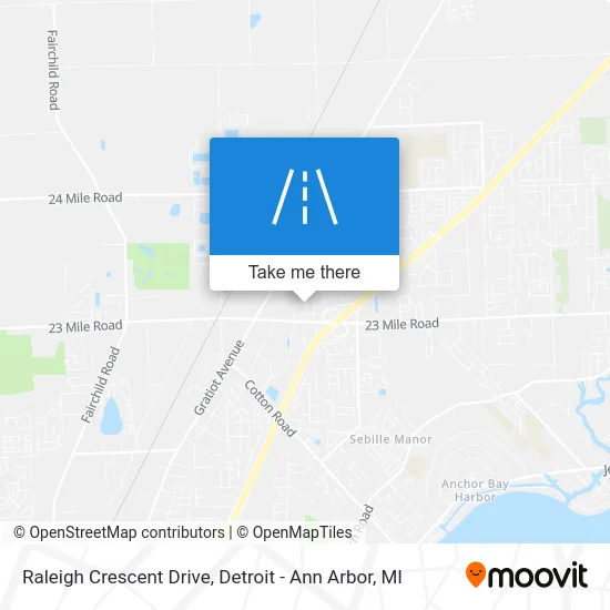 Raleigh Crescent Drive map