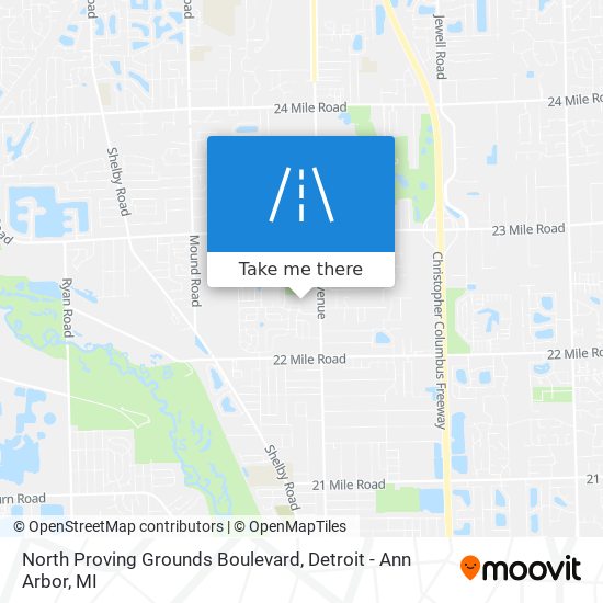 North Proving Grounds Boulevard map
