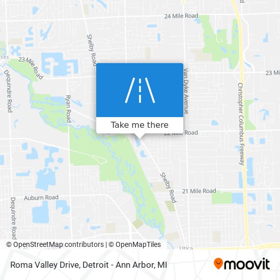 Roma Valley Drive map