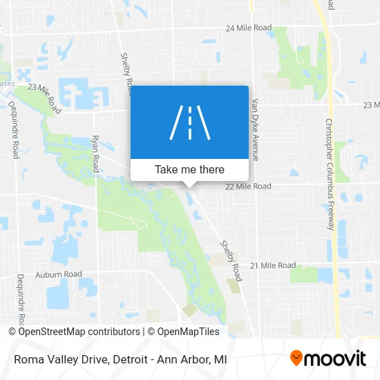 Roma Valley Drive map
