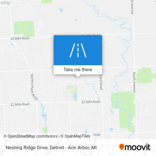 Nesting Ridge Drive map