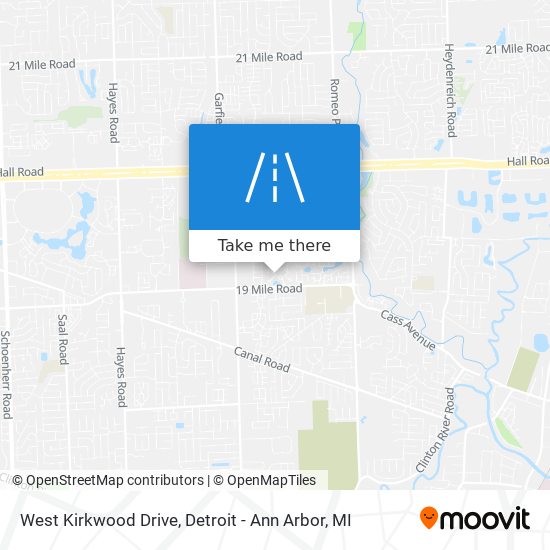 West Kirkwood Drive map