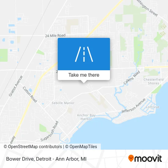 Bower Drive map