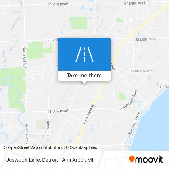 Juswood Lane map