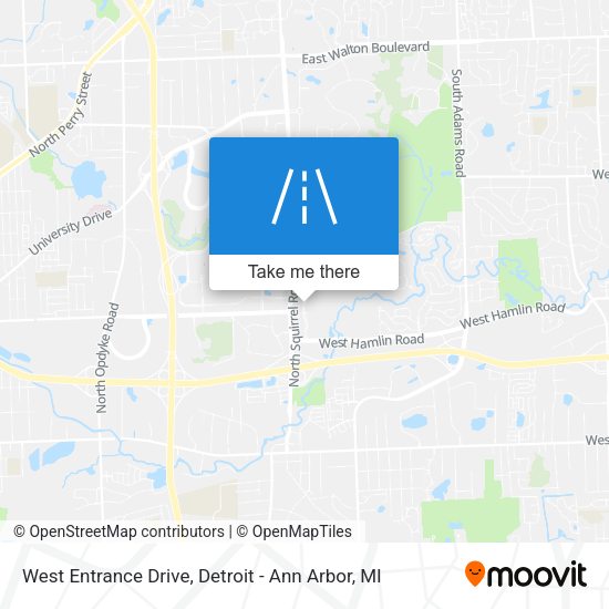 West Entrance Drive map