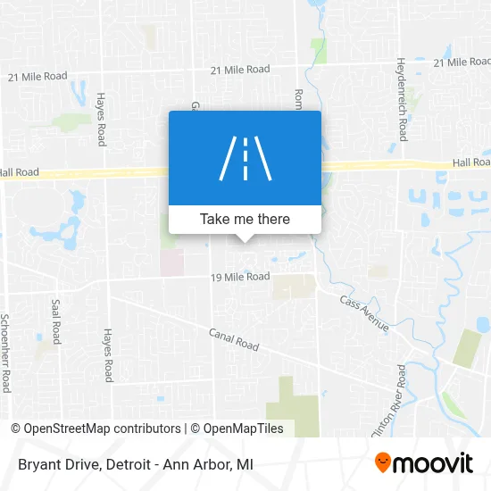 Bryant Drive map