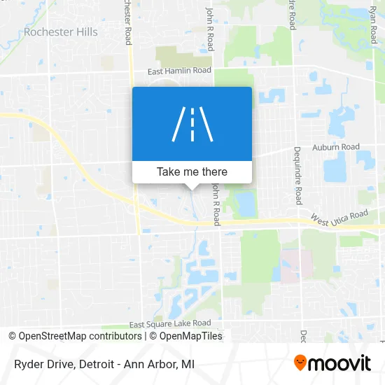 Ryder Drive map