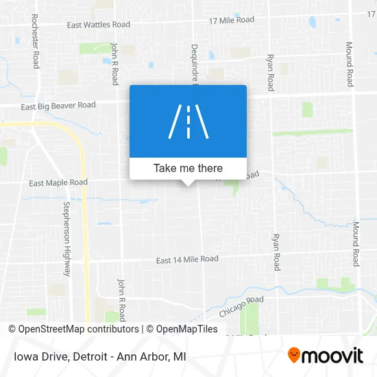 Iowa Drive map