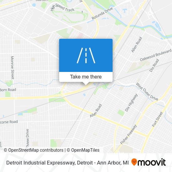 Detroit Industrial Expressway map