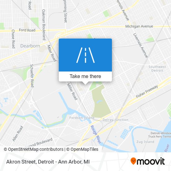 Mapa de Akron Street